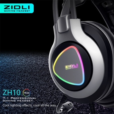 ZIDLI ZH10 Gaming Headset 7.1 Channel with RGB Light Noise Cancellation Mic Private Design
