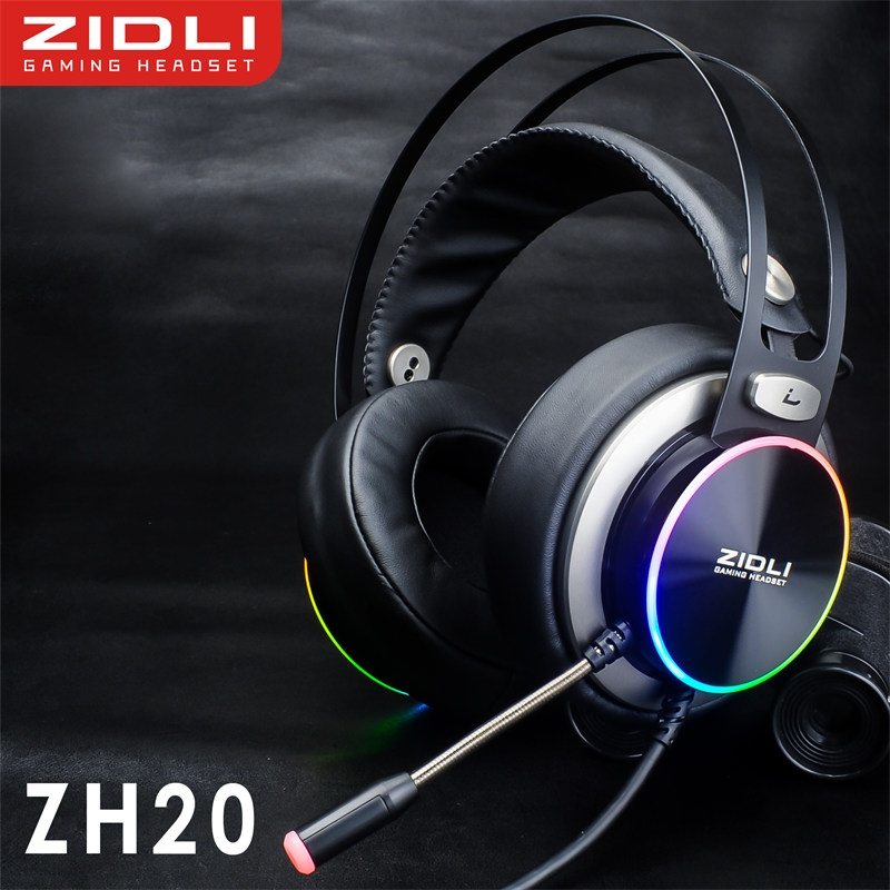 ZIDLI Wired Gaming Headset ZH20 Double Beam Virtual 7.1 RGB Lights