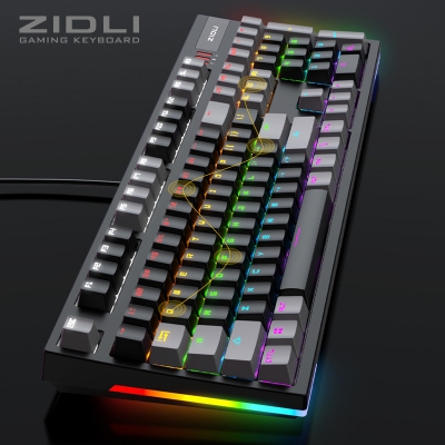 ZIDLI ZK27 Ergonomic 104 Keys RGB Lighting Optical Mechanical Gaming Keyboard 